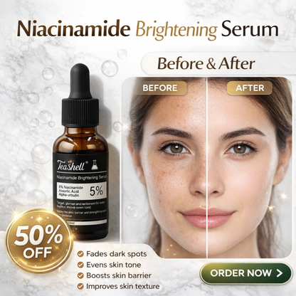 Teashell Niacinamide Brightening Serum Fades Dark Spots, Evens Skin Tone & Boosts Glow (Copy)